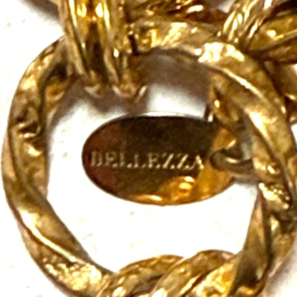 Huge Bellezza Gold Over Solid Bronze Coin Charm Bracelet Eagle Unicorn Lion - Picture 12 of 14